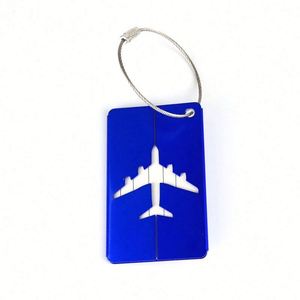 Factory Wholesale Customized Alloy Bulk Blank <b>Name</b> <b>Tags</b> Airplane Metal Travel ID Anodized Aluminum Luggage <b>Tags</b> - Product Image 4