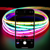 DC24V 12mm PCB RGB COB LED Tira de luces 840LED/M Color verdadero Gabinete y armario Luz