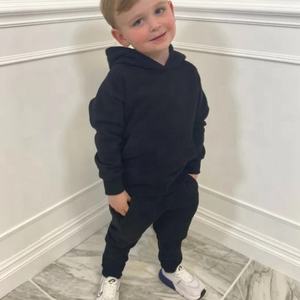 2025 Winter Autumn Solid Private Label Pullover Hoodie+Jogger Set Clothes Baby <strong>Boy</strong> Kids Jerseys Sets Baby <strong>Garments</strong> - Product Image 3