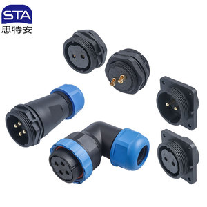 Sp28 hàng không cắm thẳng góc vuông lỗ Nam Nữ 2/3/4/5/6/7/9/10/12/14/16/19/22/24/26 pin kết nối không thấm nước - Product Image 6