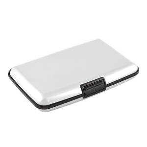 Porte-cartes de visite minimaliste en aluminium blanc, petit portefeuille en cuir PU avec fermeture à clip, léger, élégant, motif imprimé - Product Image 1