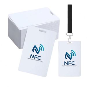 Custom Logo Printed NFC <b>Lanyard</b> NTAG215 Programmable Smart Badge Holder Tap to Share Digital Business Card for Event Pass - Product Image 1