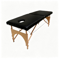 Table de massage pliable portable en bois pour salon de beauté, lit de tatouage et de cils, vente en gros d'usine