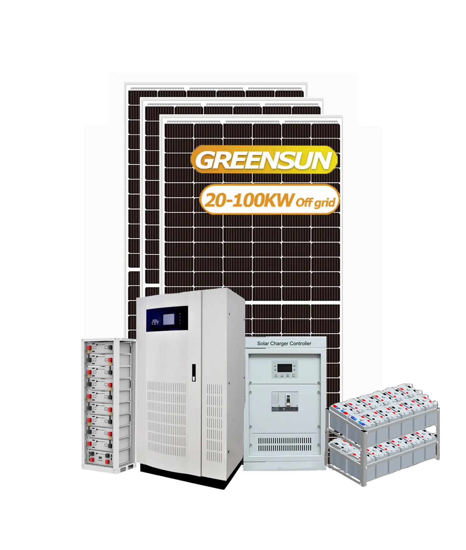 Greensun Máy Phát Điện Năng Lượng Mặt Trời NGOÀI LƯỚI 50000 W Hệ Thống Tấm Pin Mặt Trời 50000 Watt 50KW 360V Bán