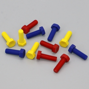 สกรูหัวหกเหลี่ยมไนลอนสีคุณภาพสูง รับผลิตสกรูพลาสติกไนลอนสีตามสั่ง - Product Image 5