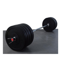 Plaques de compétition en fonte et caoutchouc pour haltères, usage commercial, haute élasticité, résistantes aux chocs, noires, pour la musculation en salle de sport