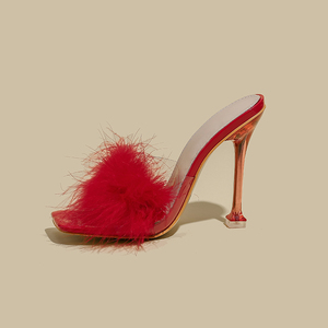 Nuevas Pantuflas de Tacón Alto para Mujer, Transparentes, con Plataforma, para Pasarela y Exteriores - Product Image 4