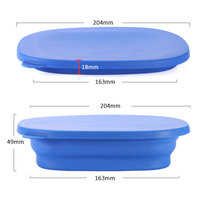 Shenzhen Nouvel Article De Sécurité Pliable Boîte à Lunch Ensemble de Récipient De Stockage De Nourriture En Silicone Pliant Bol