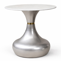 Chaise TUQ minimaliste et douce, table basse en pierre à bords arrondis, espace familial, table de salon en pierre de qualité supérieure pour les restaurants