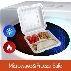 8 Inch Bpa Gratis Voedsel Afhaalbare 3 Compartimenten Wegwerp Plastic Bento Lunchbox Opslag Voedselcontainers