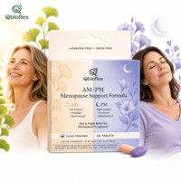 Qbioflex Marque Privée Complément Alimentaire en Comprimés Jour/Nuit Système de Soutien à la Ménopause Formule avec Extrait de Thé Vert, L-Théanine pour Femmes