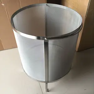 35cm Diâmetro 35cm Altura 300 Micron Aço Inoxidável Malha Beer Bucket Strainer