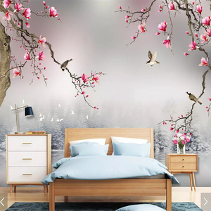 <span class=keywords><strong>Carta</strong></span> <span class=keywords><strong>da</strong></span> <span class=keywords><strong>Parati</strong></span> Murale Personalizzata Stile Cinese con Fiori di Magnolia e <span class=keywords><strong>Uccelli</strong></span> per Soggiorno e Camera <span class=keywords><strong>da</strong></span> Letto, Decorazione Casa 3D - Product Image 4
