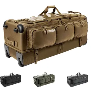 Custom Roller Nylon Extra Large Duffle Carry On Luggage Rolling Trolley Roller Gear Travel Duffel Bag With Wheel