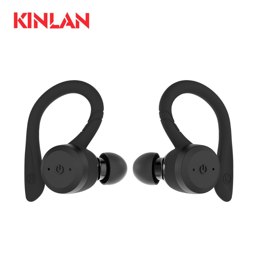 KINLAN Vente Chaude Crochet Ecouteur IPX7 Sport Étanche TWS Bouchon D'oreille BE1018 Stéréo Bluet Écouteurs Sans Fil Écouteurs