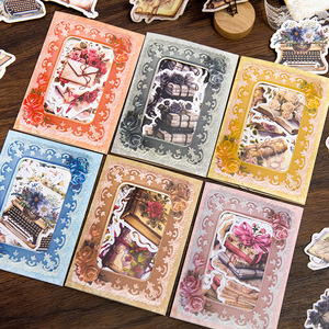 30 unids/pack pegatinas <span class=keywords><strong>libro</strong></span> fragancia serie <span class=keywords><strong>de</strong></span> tiempo Retro carta romántica manual Material - Product Image 1