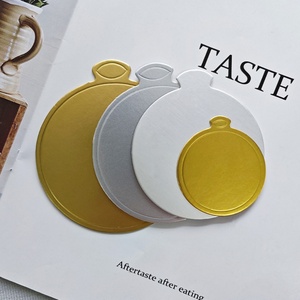 Supports à gâteau ronds en papier doré de qualité alimentaire SunShine, tailles 4, 6, 8, 10, 12, mini-plaques à gâteau en feuille d'or - Product Image 6