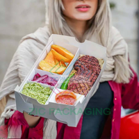 Emballage de boulangerie écologique, boîte en papier pour cupcakes, biscuits, gaufres, frites, emballage pour brownies, emballage alimentaire jetable