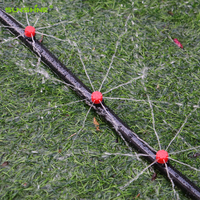 Zonneschijn Verstelbare 8 Gaten Rode Online Druppelaar Micro Druppelaar Irrigatie Gieter 1/4 Inch Slang Sprinkler Systeem Kas