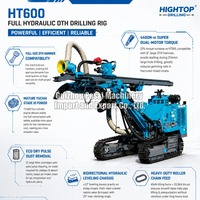 Machine de forage DTH sur chenilles HangTuo HT600 pour le forage de gros diamètre avec compatibilité marteau de 3/4/5/6/8 pouces