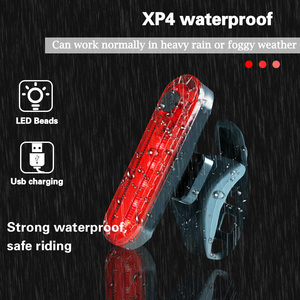 Feu arrière de vélo rechargeable par USB, 70LM, rouge, haute luminosité, ABS, 32g, pour la conduite nocturne, 7x2x2cm, étanche - Product Image 5