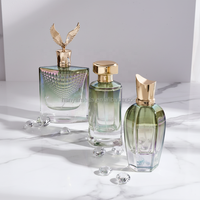 Flacon de parfum en verre de luxe personnalisé, vide et rechargeable, 50 ml, 60 ml, 100 ml, avec boîte cadeau