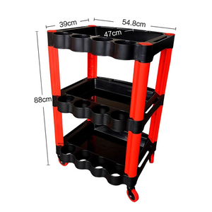 Carrito de <span class=keywords><strong>3</strong></span> capas con ruedas al por mayor: Almacenamiento de herramientas mecánicas y de belleza de coche-Taller/armario de garaje - Product Image 2