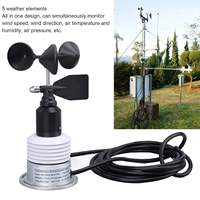 Agriculture Mini Anemometer 5-in-1 Weather Sensor for Wind Speed Direction Temperature 5V Boat Anemometer Measuring Instruments