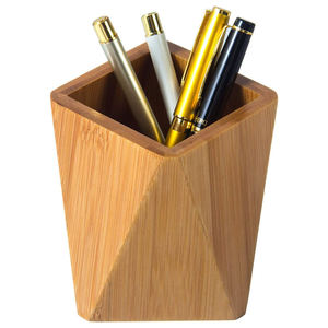 Custom Single-Tier Wood Modern Varnish Surface Desk Organizer <b>Office</b>/Study Pencil Cup Pen Holder Desktop <b>Storage</b> Living - Product Image 3