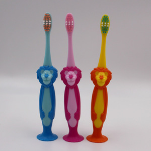 Cepillo de dientes con diseño de león de dibujos animados, cerdas de alta densidad, cepillo de dientes manual para niños, diseño colorido - Product Image 2
