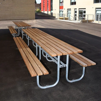 Vente directe d'usine Ensemble de table et de chaises de pique-nique pour l'extérieur avec banc et tables Table de pique-nique d'extérieur avec banc