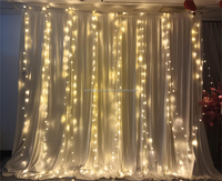Rideaux de scène de mariage LED Bureau de réception Studio de photographie Toile de fond Hôtel Blanc Plafond en soie