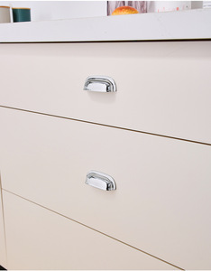 Meuble armoire boucle intérieure coque dissimulée tasse tire en laiton massif garde-robe poignée rétro matériel noir poitrine armoire poignée - Product Image 4