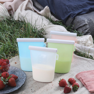 Bolsa de silicona reutilizable sin BPA personalizada con patrón impreso, almacenamiento de alimentos para bebés para leche materna, 0-12 meses - Product Image 3