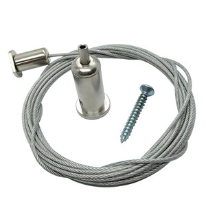 Kit de <span class=keywords><strong>suspension</strong></span> de câble personnalisé adapté aux éclairages sur rail, aux lampes LED, longueur personnalisée, kit de câble suspendu en acier - Product Image 1