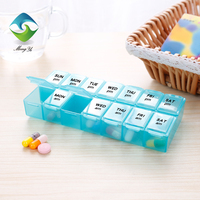 7-Day AM/PM haftalık hap saklama kutusu BPA içermeyen PP plastik hap kutusu taşınabilir günlük ilaç vitamini depolama