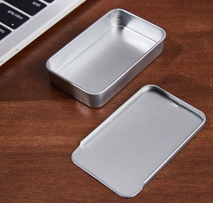 Little Metal Sliding <strong>Tin</strong> <strong>Box</strong> Custom Size Logo <strong>Rectangle</strong> Storage <strong>Slide</strong> Can Jars Square Cosmetic Iron Silver Black Sliding Boxes - Product Image 5
