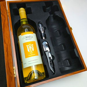High End Red Wine Wooden Box with Wine Utensils, Piano Baking Paint Packaging <strong>Gift</strong> Box - Product Image 2