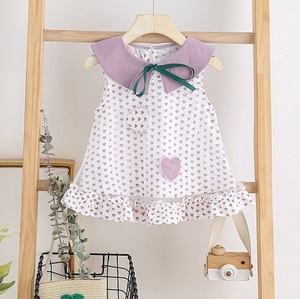 นำเข้าสินค้าจีน เดรสลายจุด คอเต่า น่ารัก แต่งริบบิ้น ทรงเอไลน์ กระโปรงสองชั้น สไตล์เกาหลี สีม่วง - Product Image 1