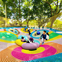 Parc de jeux en corde pour arbres en plein air sur mesure, équipement de parc d'aventure non motorisé pour enfants, idéal pour les sites touristiques, forêts, camps et stations balnéaires