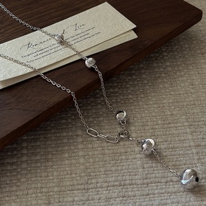 Collier en argent pur S925 avec pendentif en forme de bonhomme de neige conique entièrement serti de diamants, perle blanche australienne, grande perle de nacre, tendance - Product Image 5