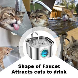 不锈钢猫饮水机3.2L静音u盘猫饮水机自动宠物饮水机 - Product Image 6