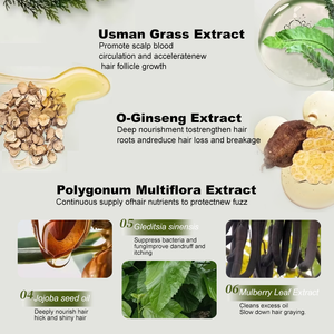 Natuur Usman Gras Haarverzorging Shampoo Bar 12 Kruidenplant Zijpers Blad & Ginseng Haar Versterking Zeven Groene Haarzeep - Product Image 5