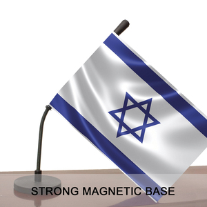 Israele Auto Auto bandiera con Base magnetica e Israele Israele i paesi nazionali pennone flessibile per <span class=keywords><strong>IL</strong></span> cofano Auto Bagetu - Product Image 4