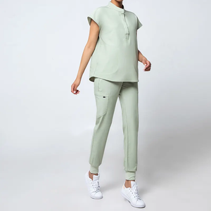 ชุดยูนิฟอร์มพยาบาลชุดยูนิฟอร์มสีขาวยืดหยุ่นสำหรับผู้หญิงชุดยูนิฟอร์มแฟชั่นแบบใหม่ออกแบบโลโก้ได้ตามต้องการ - Product Image 2