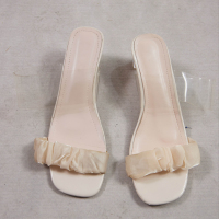 Nuevas Sandalias Transparentes de una Pieza para Mujer TOB Footwear, con Tacón Alto y Elegante, Color Nude