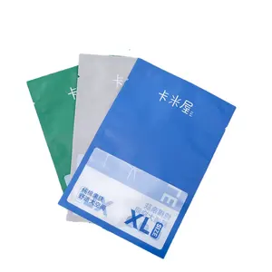 Custom Free Sample Poly Mailer Disposable Underwear Packing Plastic Three Sides Hot Sealing Bag with Visual Window