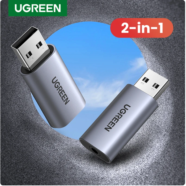 Adattatore USB Per Cuffie 3.5mm - Scheda Audio Portatile Plug & Play Per PC, Laptop