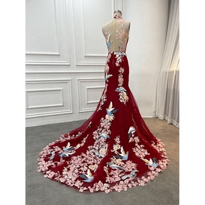 <span class=keywords><strong>Vestidos</strong></span> <span class=keywords><strong>de</strong></span> aniversario <span class=keywords><strong>de</strong></span> <span class=keywords><strong>boda</strong></span> personalizados <span class=keywords><strong>para</strong></span> mujer, Cheongsam vestido <span class=keywords><strong>de</strong></span> <span class=keywords><strong>noche</strong></span> rojo tradicional chino, apliques, <span class=keywords><strong>2022</strong></span> <span class=keywords><strong>de</strong></span> lujo - Product Image 4