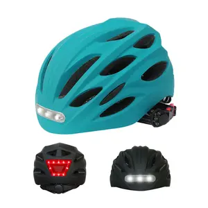 Casco de bicicleta de carreras de flash trasero profesional fabricante oem casco de bicicleta con luz de señal